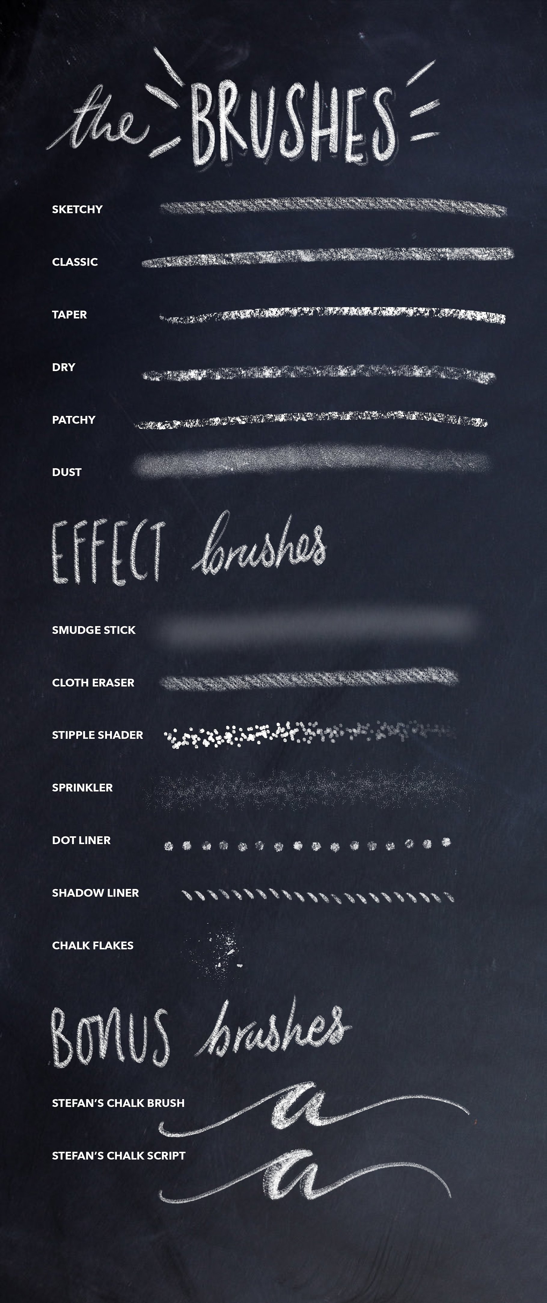 粉笔字体Procreate笔刷 Chalk Dust – Procreate Lettering Kit插图11