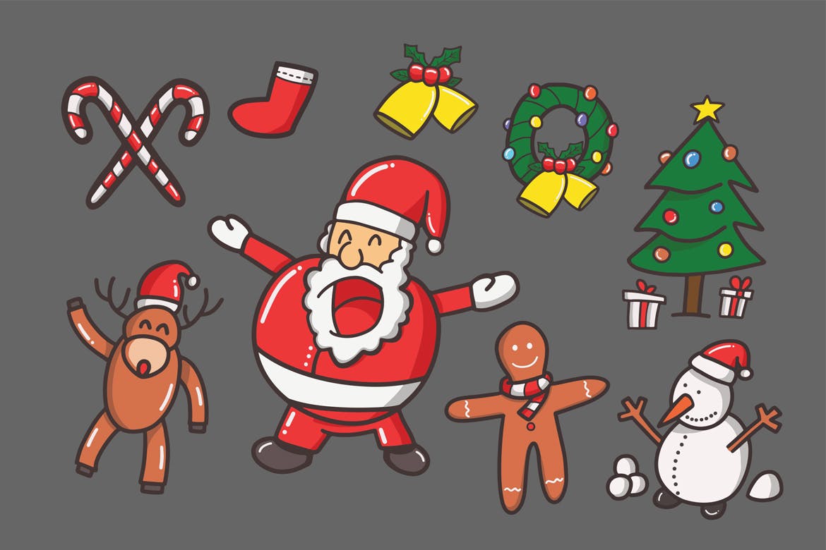 圣诞节主题元素矢量图形设计素材 Christmas Vector插图3