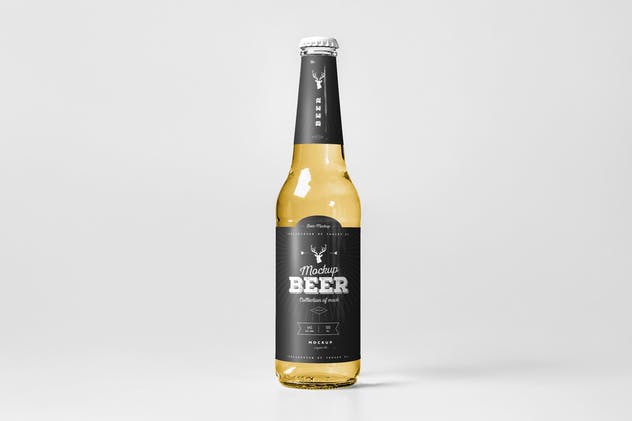 啤酒包装外观设计展示样机模板 Beer Mock-up 5插图(1)