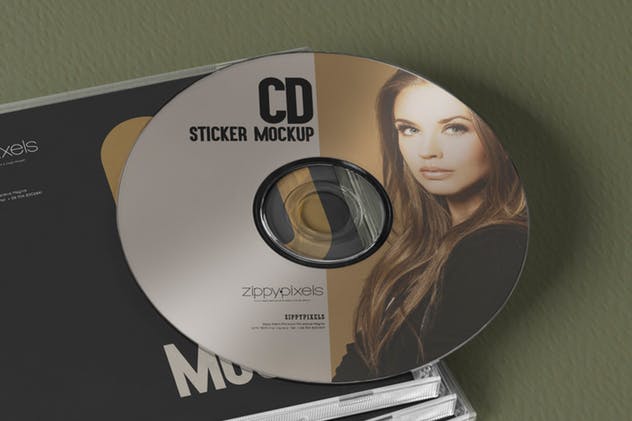 经典圆盘音乐CD封面样机 9 CD Cover Mockups插图(8)