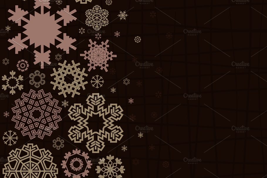 漂浮纹理雪花装饰插图 Structure snow插图(1)