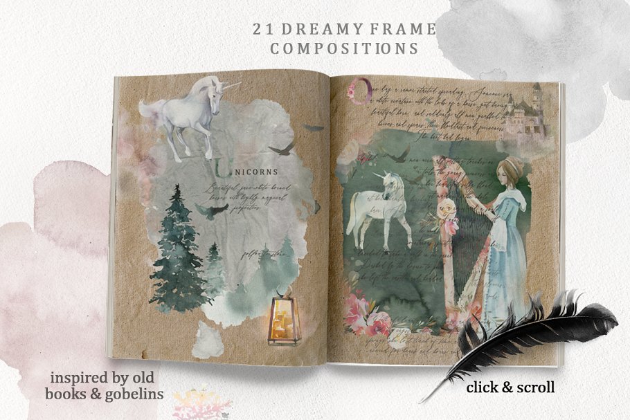 梦幻仙女水彩手绘插画素材合集[3GB] Dream – Fairy Watercolor Collection插图3