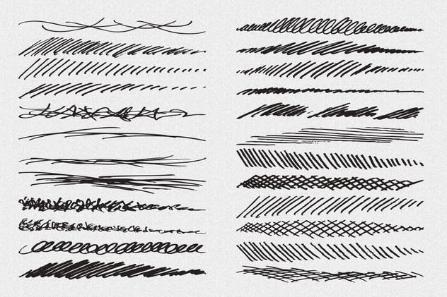 铅笔素描数码绘画AI笔刷 Vector Pencil Sketch Brushes插图(2)