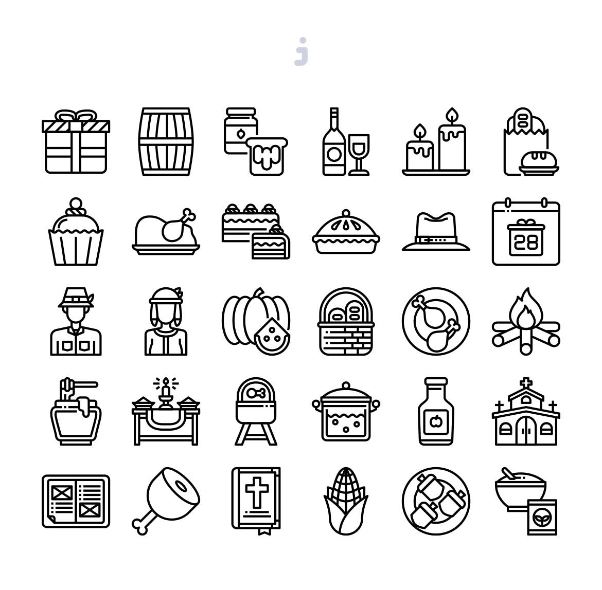 30枚感恩节节日主题矢量图标 30 Thanksgiving Icons插图(2)