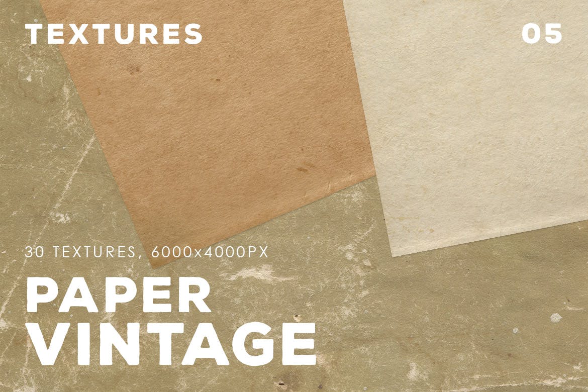 30款复古纸张肌理纹理设计素材v5 30 Vintage Paper Textures | 05插图