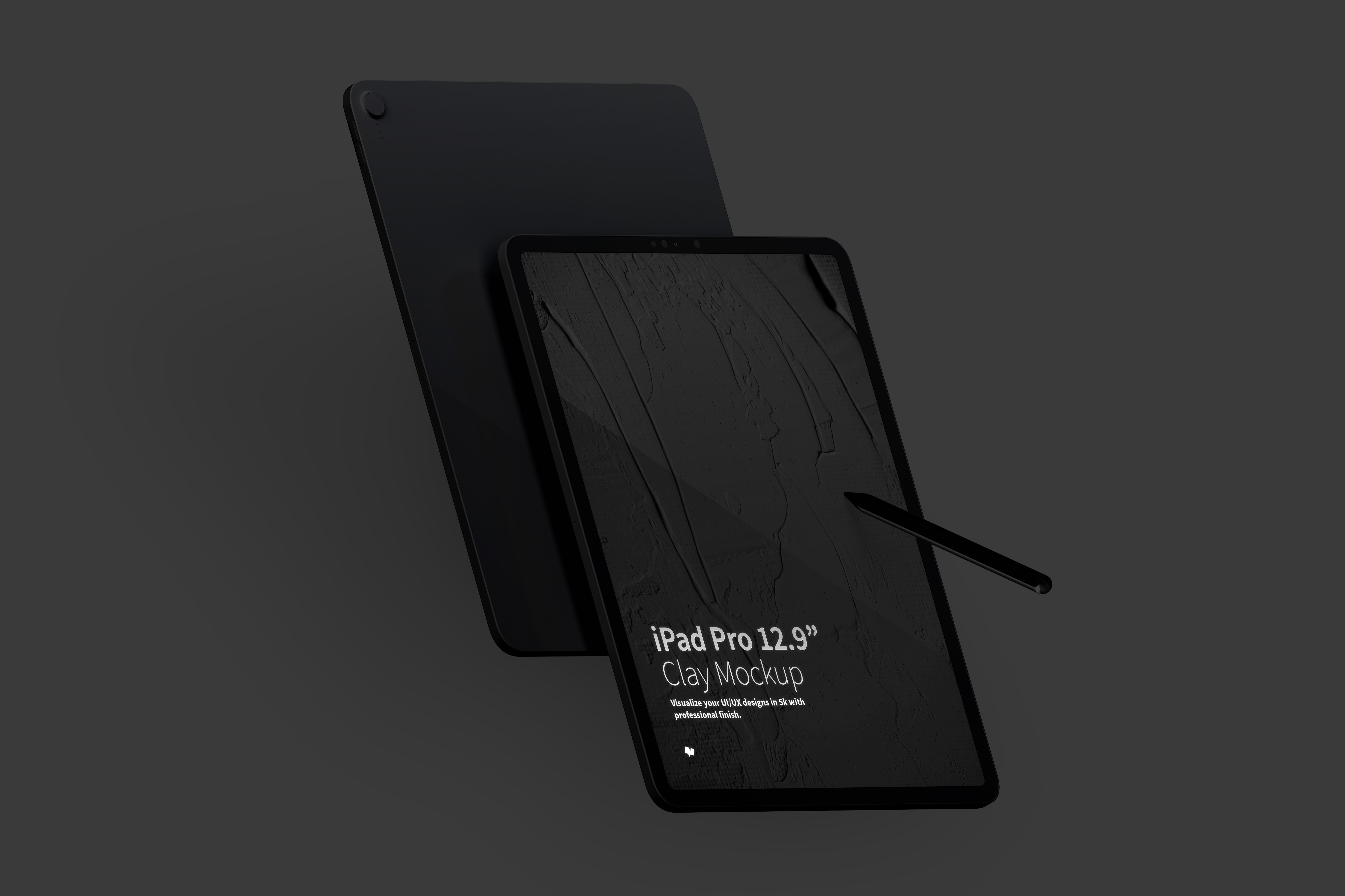 iPad Pro平板电脑纵向正面和背面视图样机模板 Clay iPad Pro 12.9” Mockup, Portrait Front and Back View插图4 iPad Pro平板电脑纵向正面和背面视图样机模板 Clay iPad Pro 12.9” Mockup, Portrait Front and Back View插图4