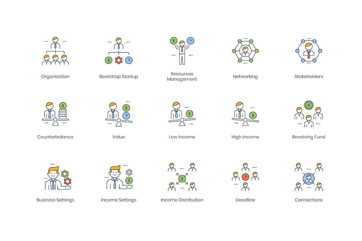 95枚商务职场人物形象图标素材 95 Business People Icons插图5