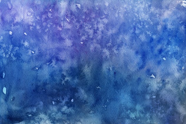 冬天冰雪水彩背景套装Vol.2 Winter Watercolor Backgrounds 2插图4