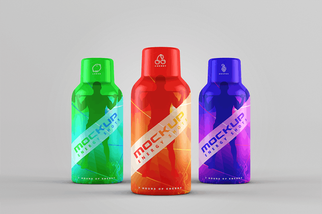 能量饮料瓶外观包装样机 Energy Shot / Energy Drink MockUp插图(2)