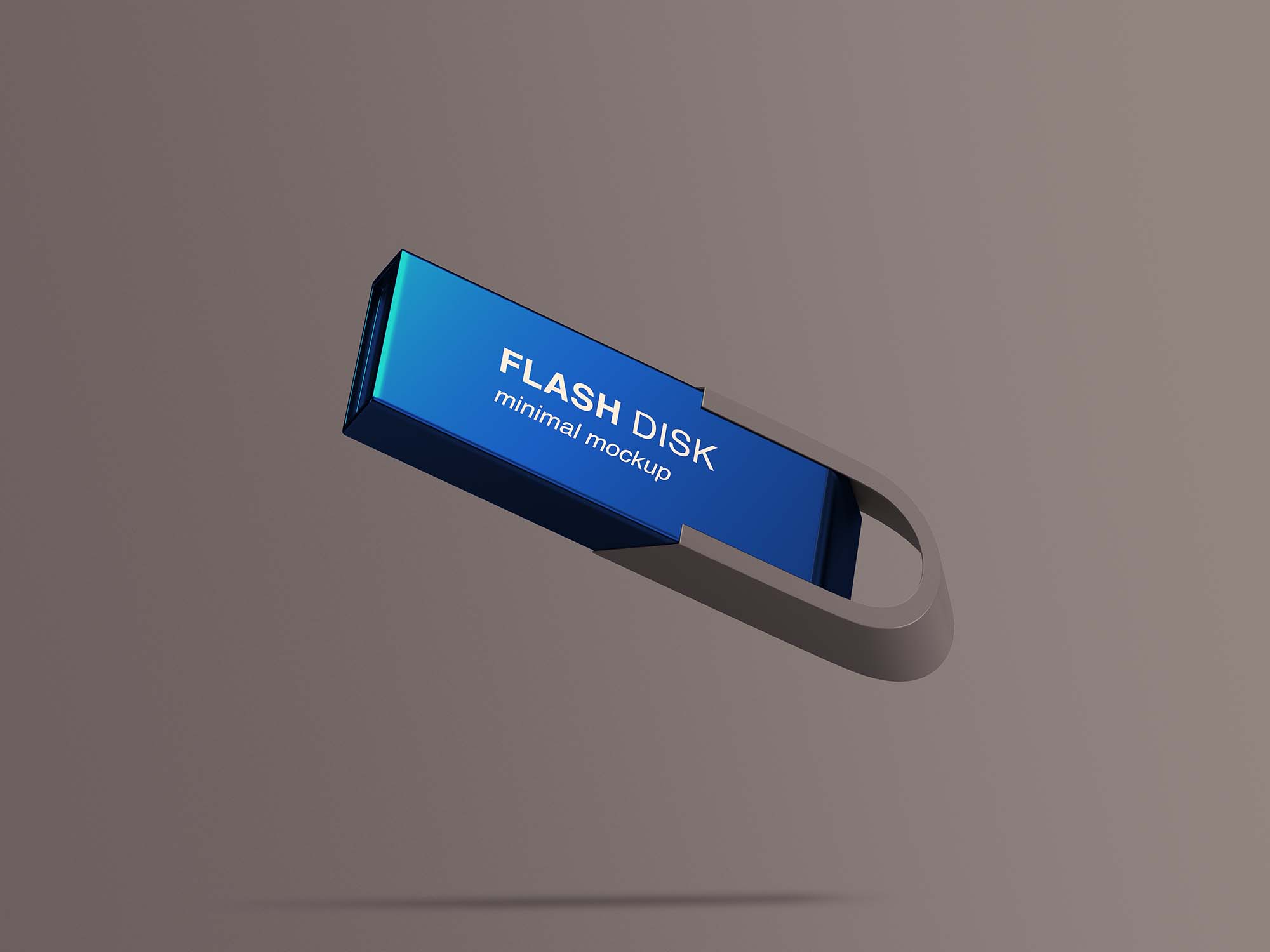 创意U盘设计效果图PSD样机模板 Flying Flash Disk Mockup插图(1)
