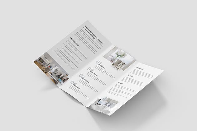 建筑策划工作室三折页宣传单设计模板 Brochure – Architectural Studio Tri-Fold插图3
