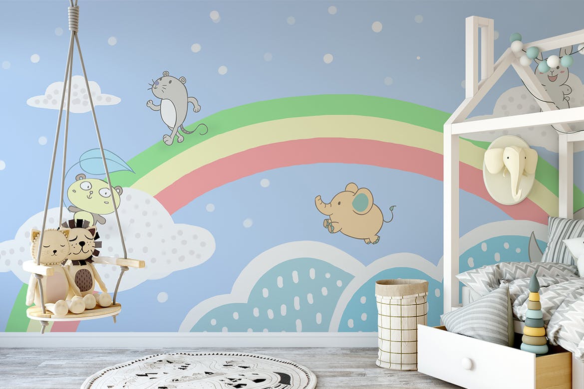 儿童墙纸动物装饰图案设计素材 Wallpaper Animal Decorative for Kids插图4