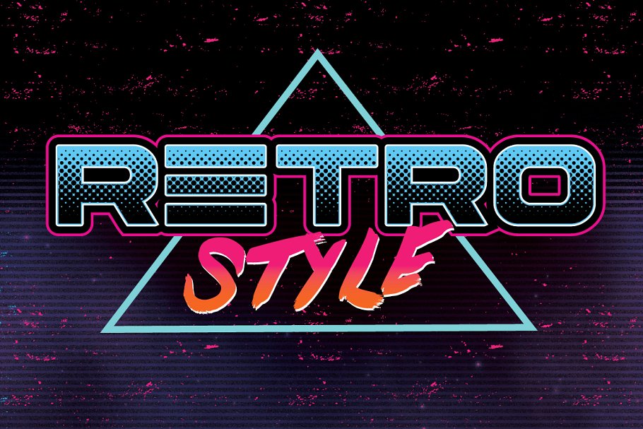 80年代复古文本图层样式 80’s Retro Graphic Styles插图2
