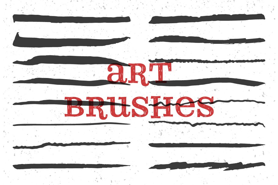 艺术笔画和纹理AI笔刷、纹理素材 Illustrator Brushes and Patterns Set插图3