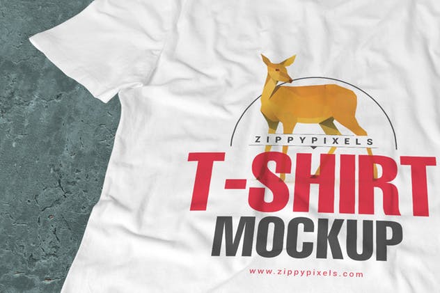 时尚品牌V领T恤服装样机 5 Trendy V-Neck T-Shirt Mockups插图(4)