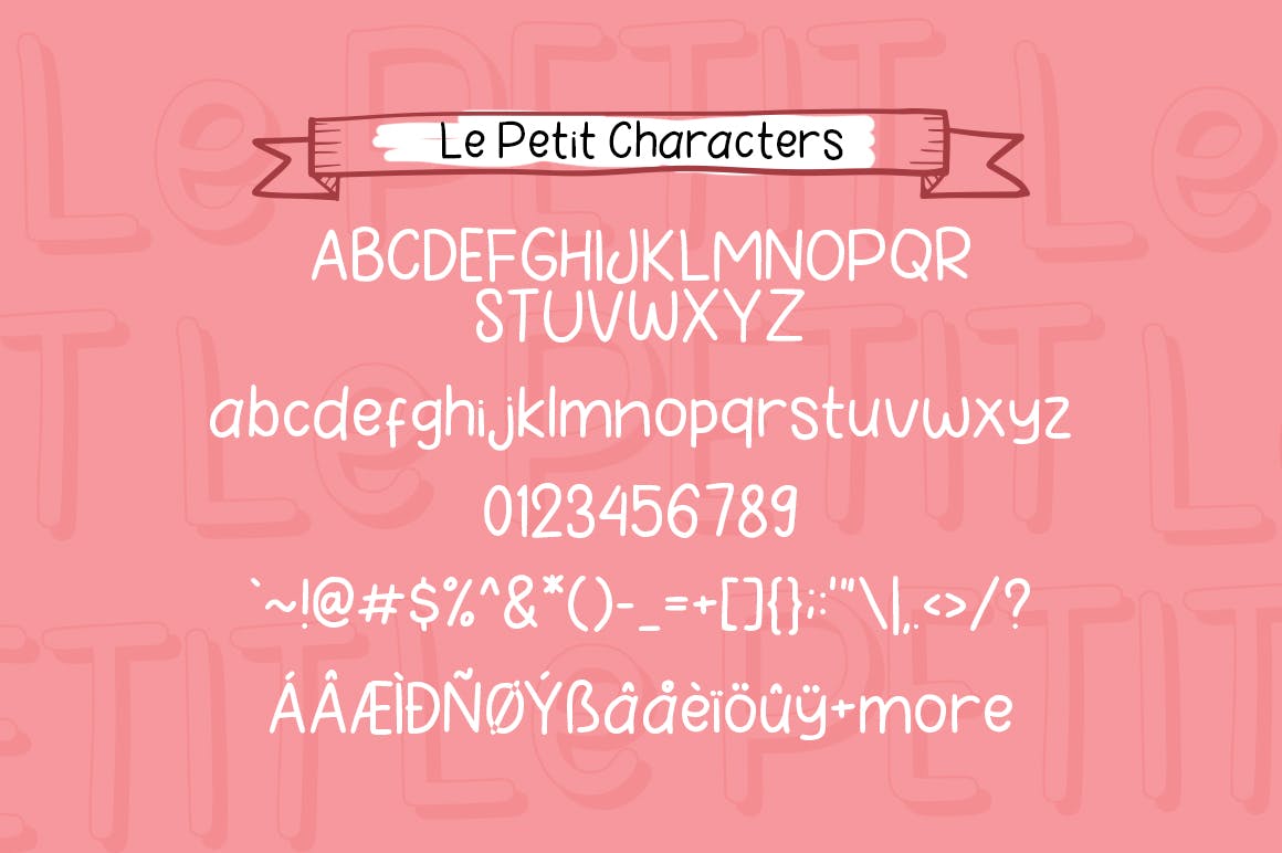 儿童主题设计英文可爱笔画无衬线字体下载 Le Petit Font插图7