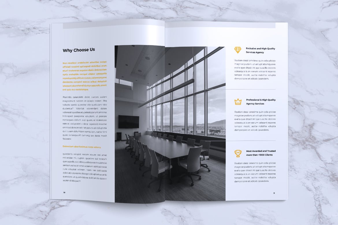 高逼格企业画册/产品服务目录INDD设计模板 INFORM Company Profile Brochure插图5