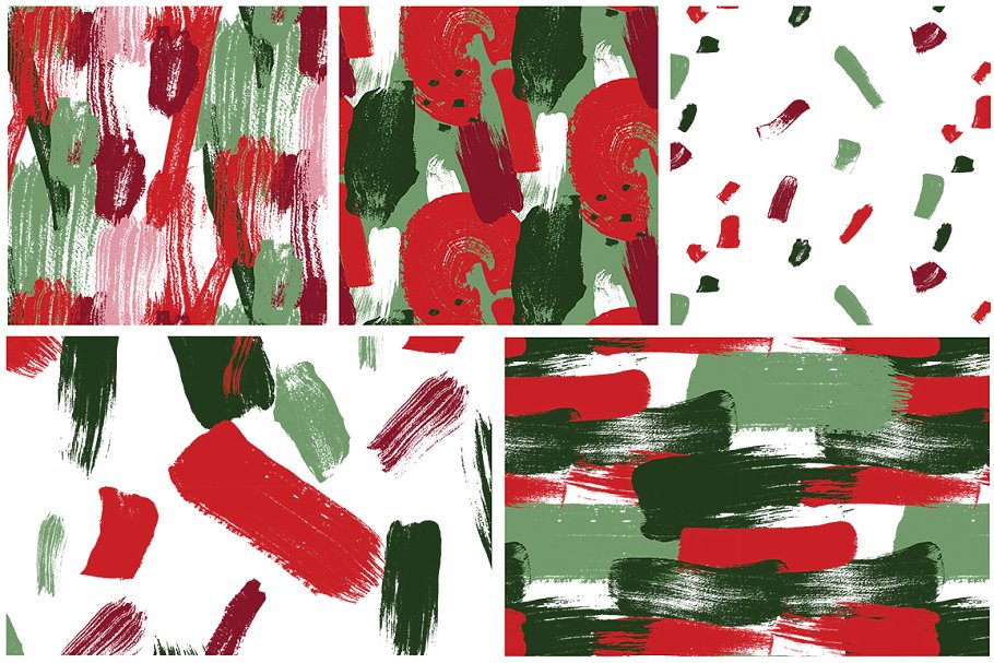 多彩颜料飞溅圣诞节主题风格纹理 Color Splash Patterns – Xmas Edition插图4