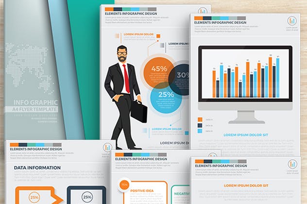商业数据分析信息图表元素市场分析报告设计模板 CEO Infographics Design 17 Pages插图(3)