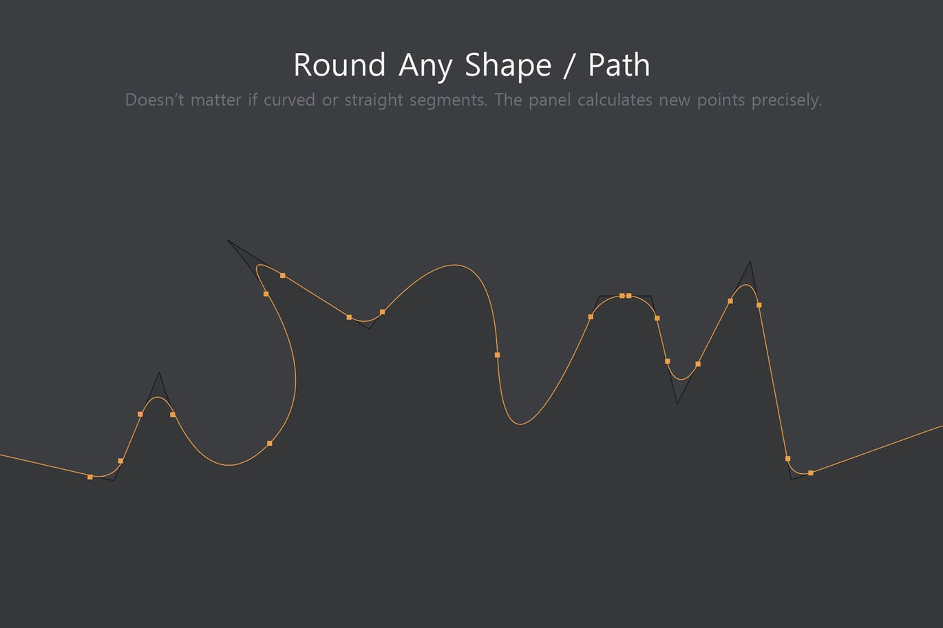 PS平滑圆角图形路径编辑插件 Shape Rounder – Path Editing Kit插图2