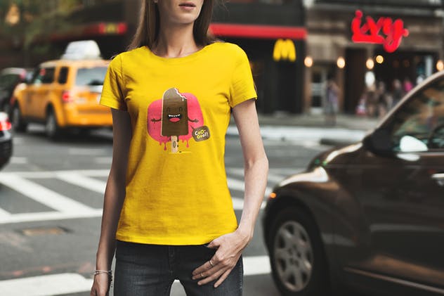 潮流时尚T恤都市版服装样机Vol.1 T-Shirt Mockup Urban Edition Vol. 1插图(2)