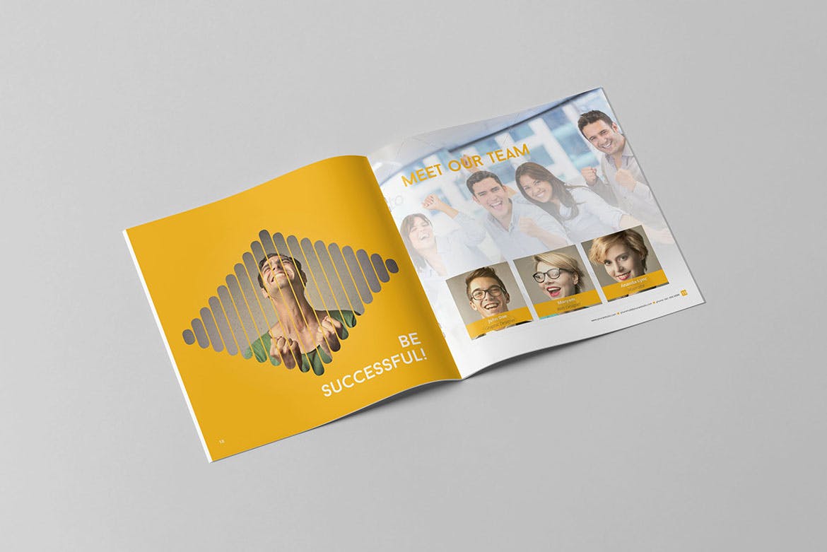 方形商务企业宣传画册设计模板 Square Business Brochure插图9