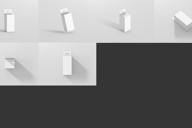 带挂钩的中等矩形尺寸包装盒子样机 Box Mockup – Medium Rectangle Size with Hanger插图(9)