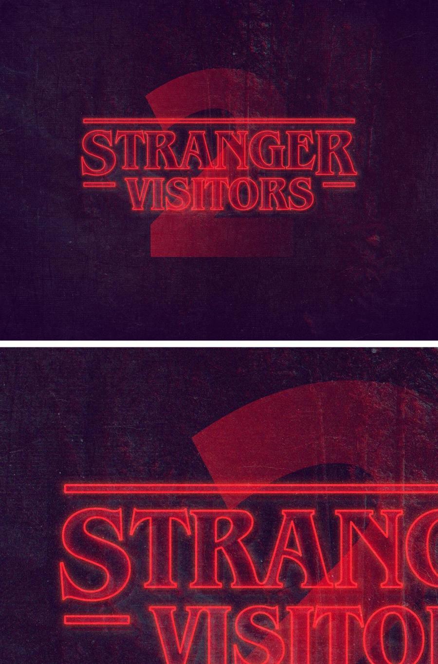 一个很赞的字体效果 Stranger Things PS Text Style插图