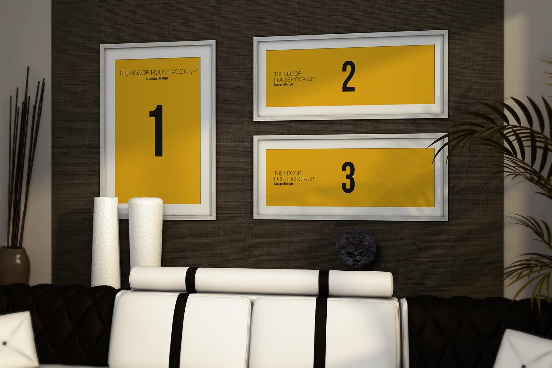 室内装饰画框艺术创作预览样机模板素材 Indoor House MockUp Templates插图(5)