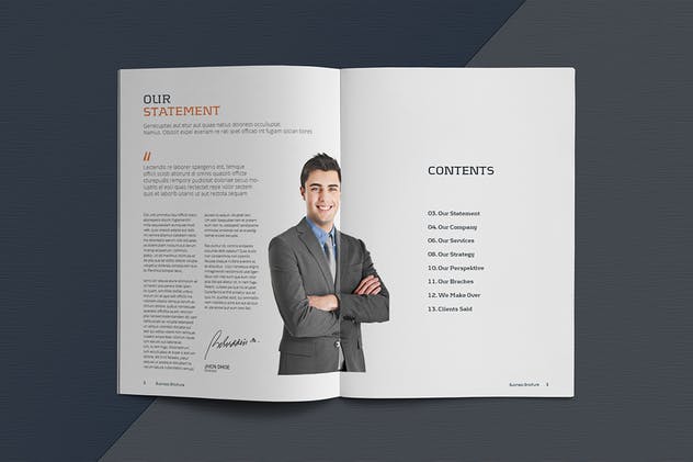 12页简单易用企业画册设计INDD设计模板 Business Brochure Template插图2