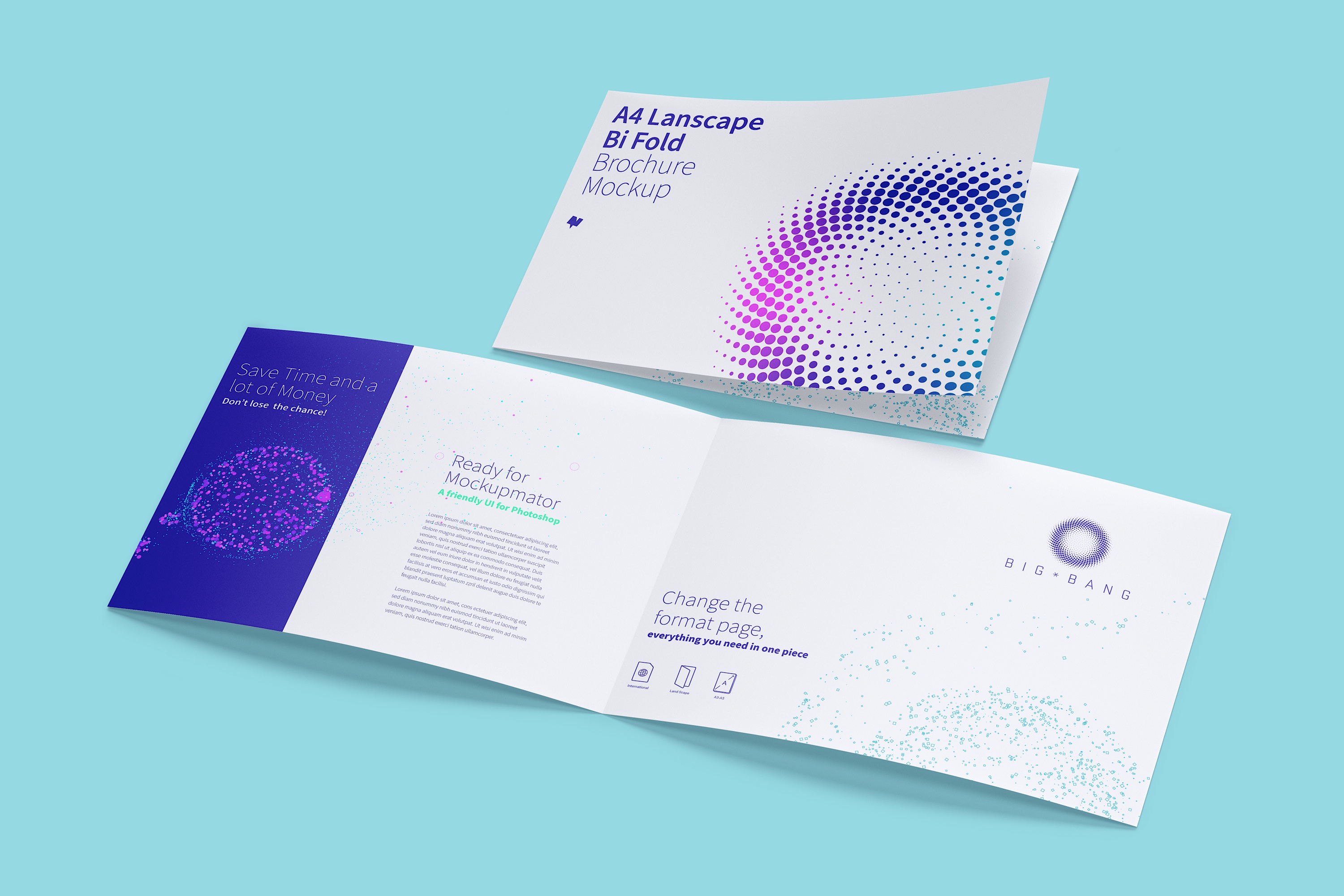 A4纸尺寸折页传单小册子设计样机04 A4 Landscape Bi Fold Brochure Mockup 04插图3 A4纸尺寸折页传单小册子设计样机04 A4 Landscape Bi Fold Brochure Mockup 04插图3
