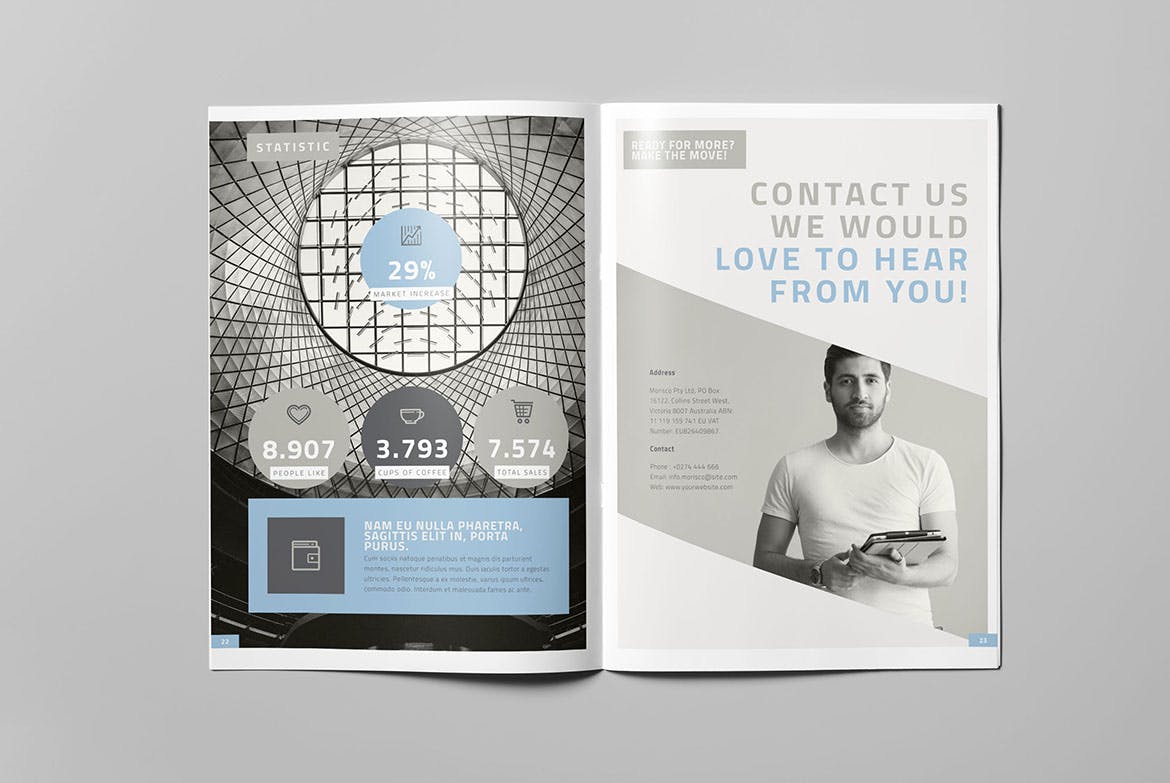 高端创意设计/广告服务公司画册设计模板v2 Corporate Brochure Vol.2插图(11)