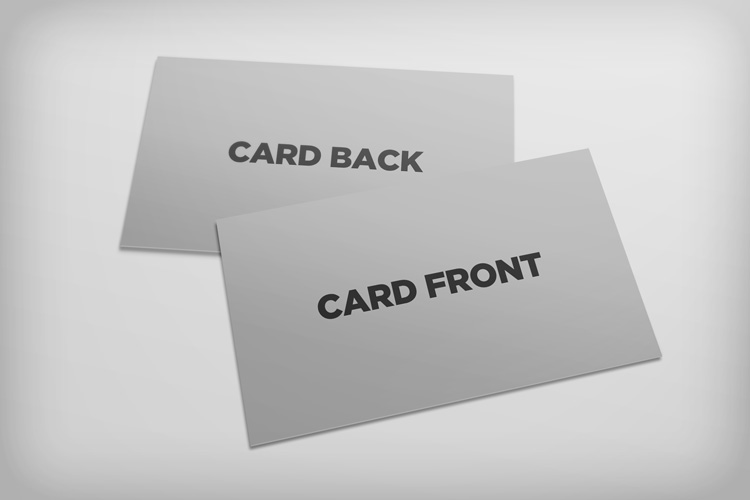 复古背景企业名片样机模版 Realistic Business Card Mockup Template 1插图