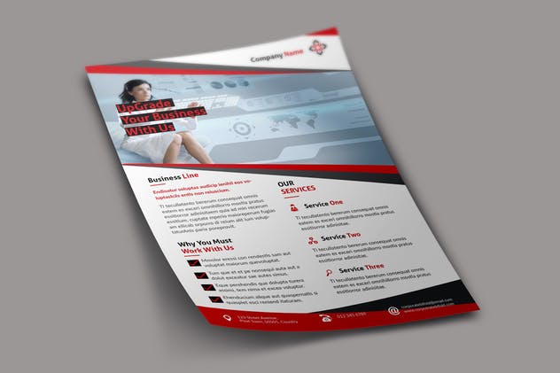 经典通用型商业公司海报传单设计 Corporate Flyer插图(2)