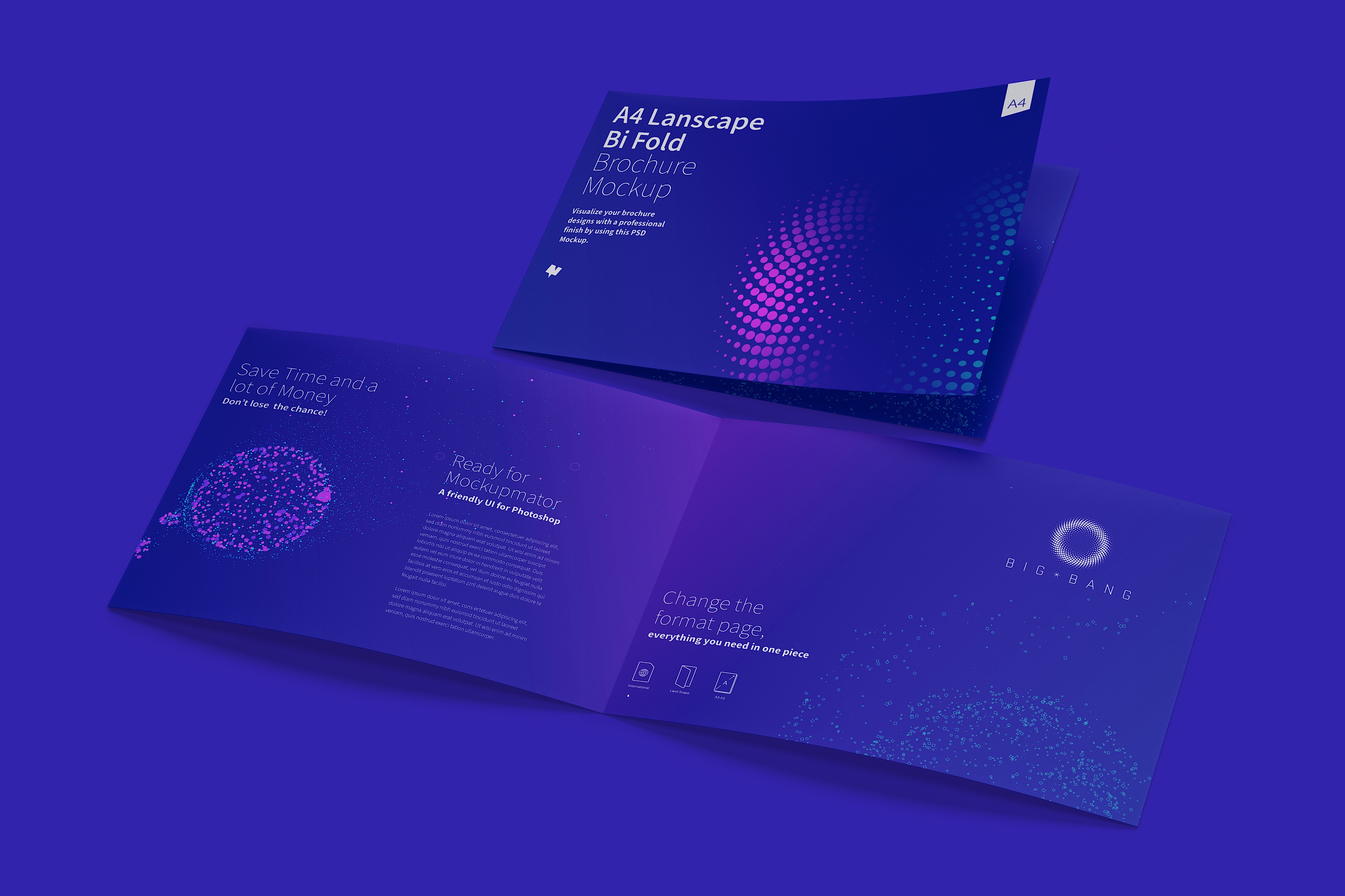 A4纸尺寸折页传单小册子设计样机04 A4 Landscape Bi Fold Brochure Mockup 04插图4 A4纸尺寸折页传单小册子设计样机04 A4 Landscape Bi Fold Brochure Mockup 04插图4