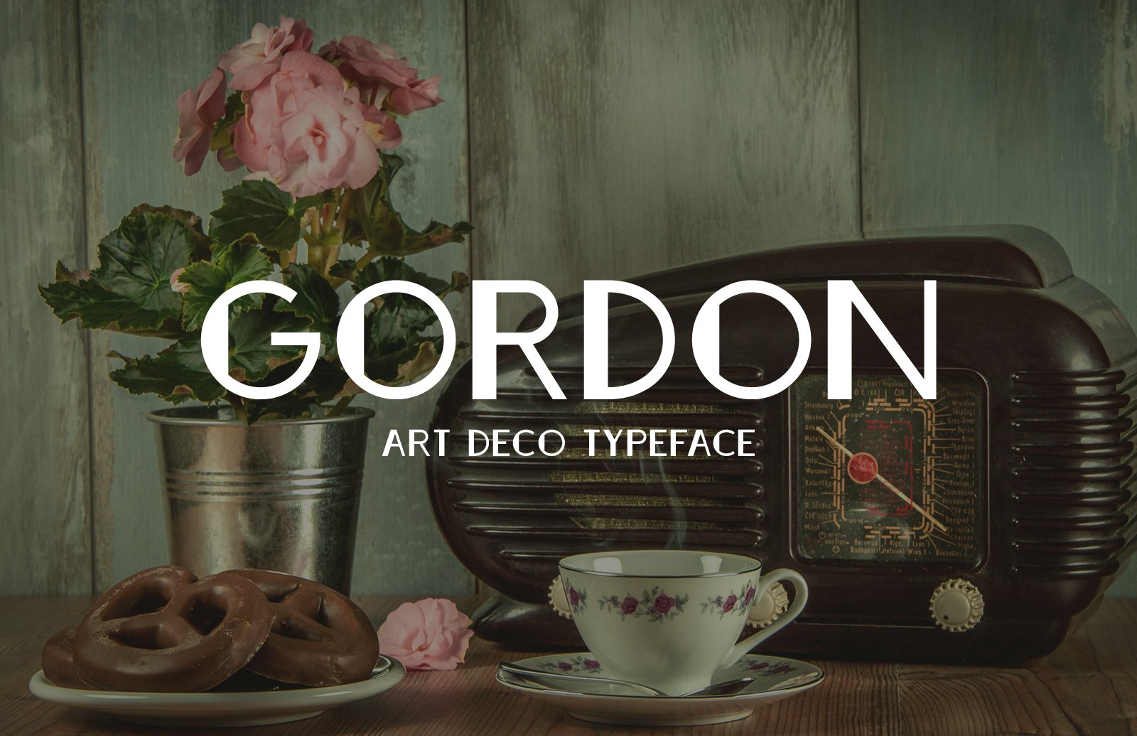 无衬线艺术字体 Gordon – Art Deco Typeface插图