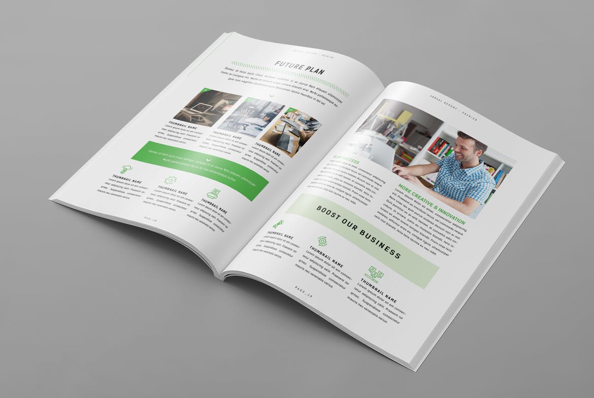 2019-2020企业年度报告/年报INDD设计模板 Annual Report插图(7)