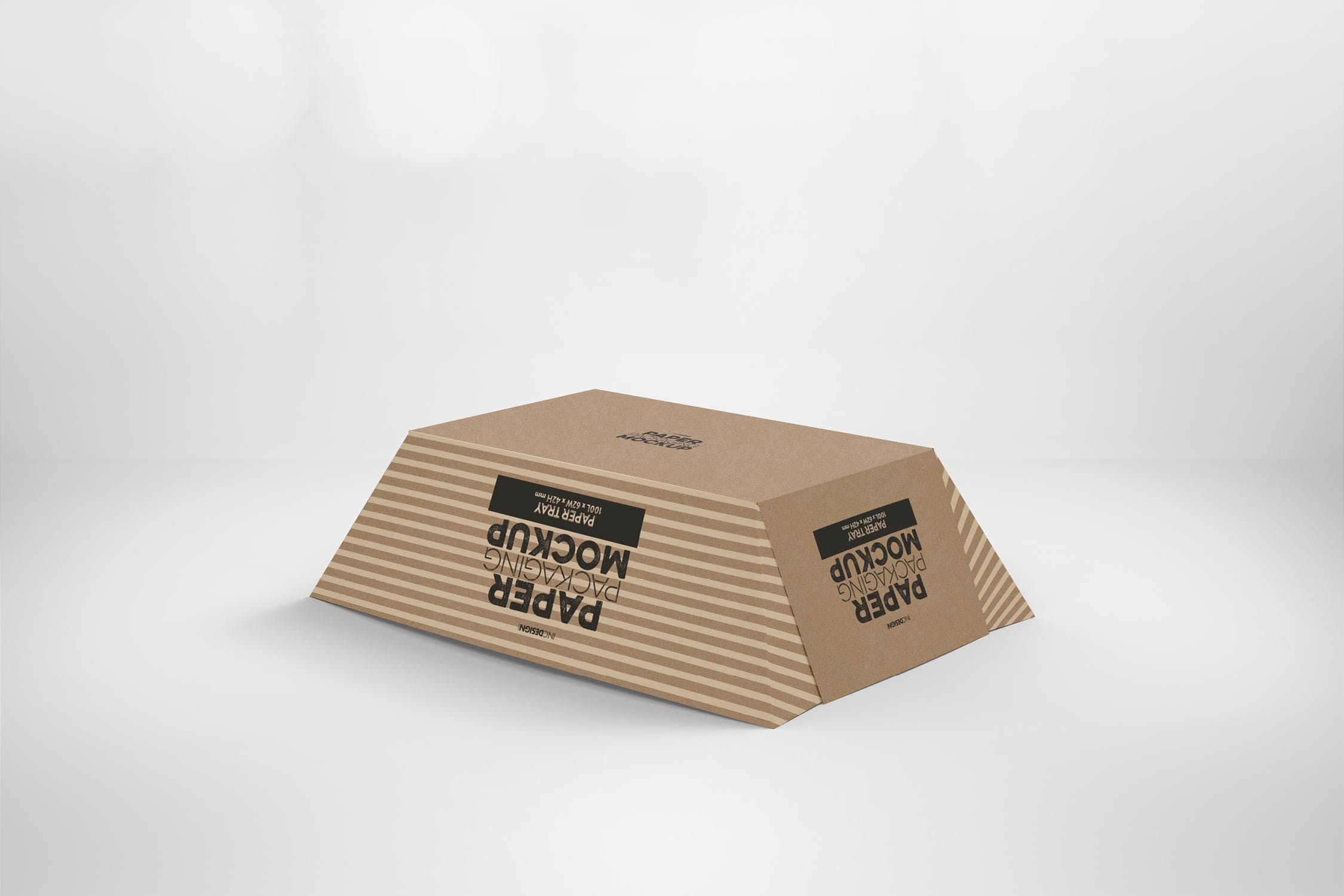 小吃纸盘托盘包装设计样机模板 Paper Tray 4 Packaging Mockup插图(3)