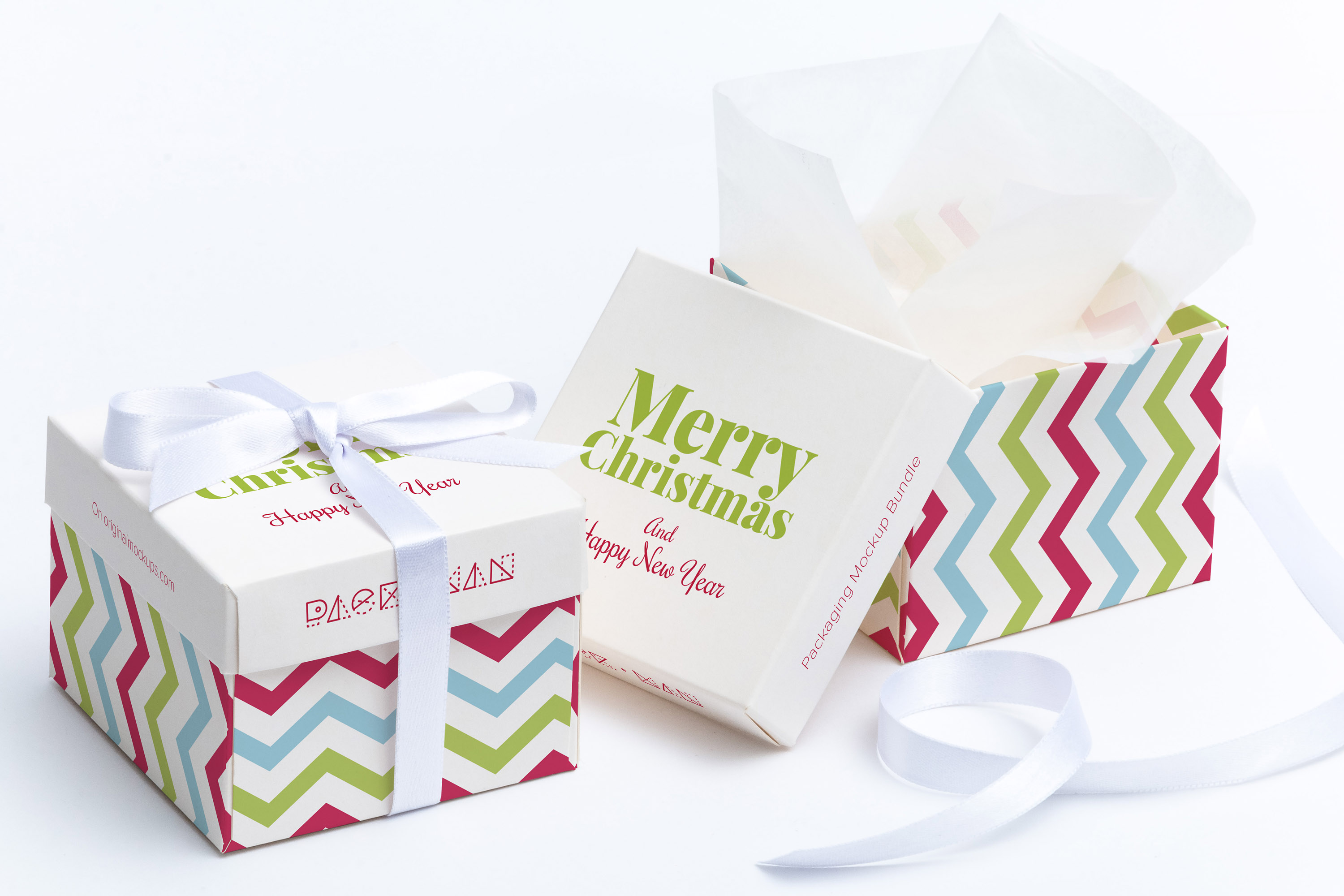 立方体礼品盒包装外观设计效果图样机01 Cube Gift Box Mockup 01插图