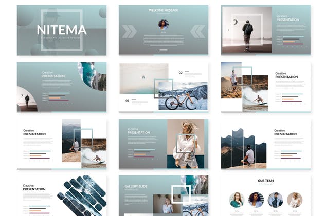 创意设计品牌/企业介绍Google Slides幻灯片模板 Nitema – Google Slide Template插图1