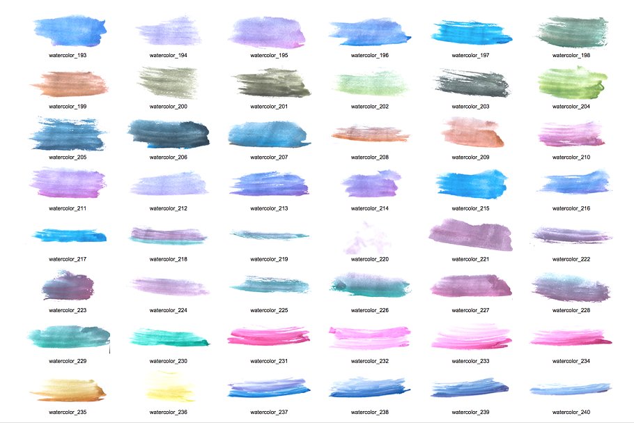 400种风格水彩创意纹理 Watercolor 400 png textures插图6
