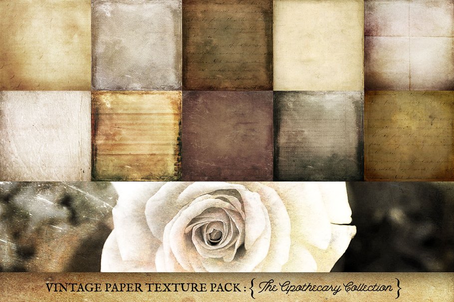 复古泛旧风格纸张纹理 Vintage Paper Textures Apothecary插图(3)