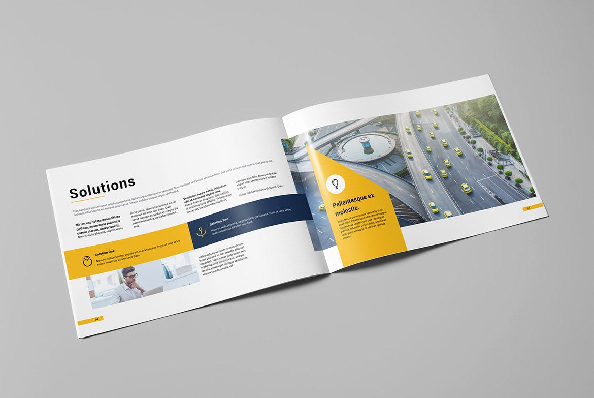 金融咨询公司企业介绍画册设计模板v2 Business Brochure Vol.2 Landscape插图(7)