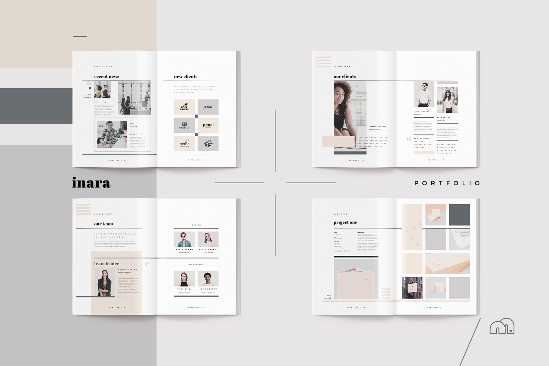 经典通用性企业宣传册设计模板 Portfolio – Inara插图(2)
