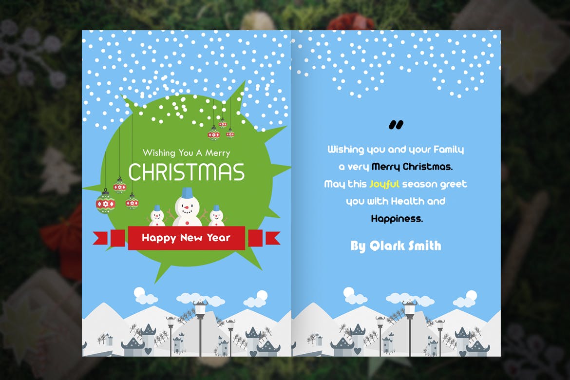 白雪皑皑圣诞节活动派对海报传单设计模板 Christmas Party Flyer插图