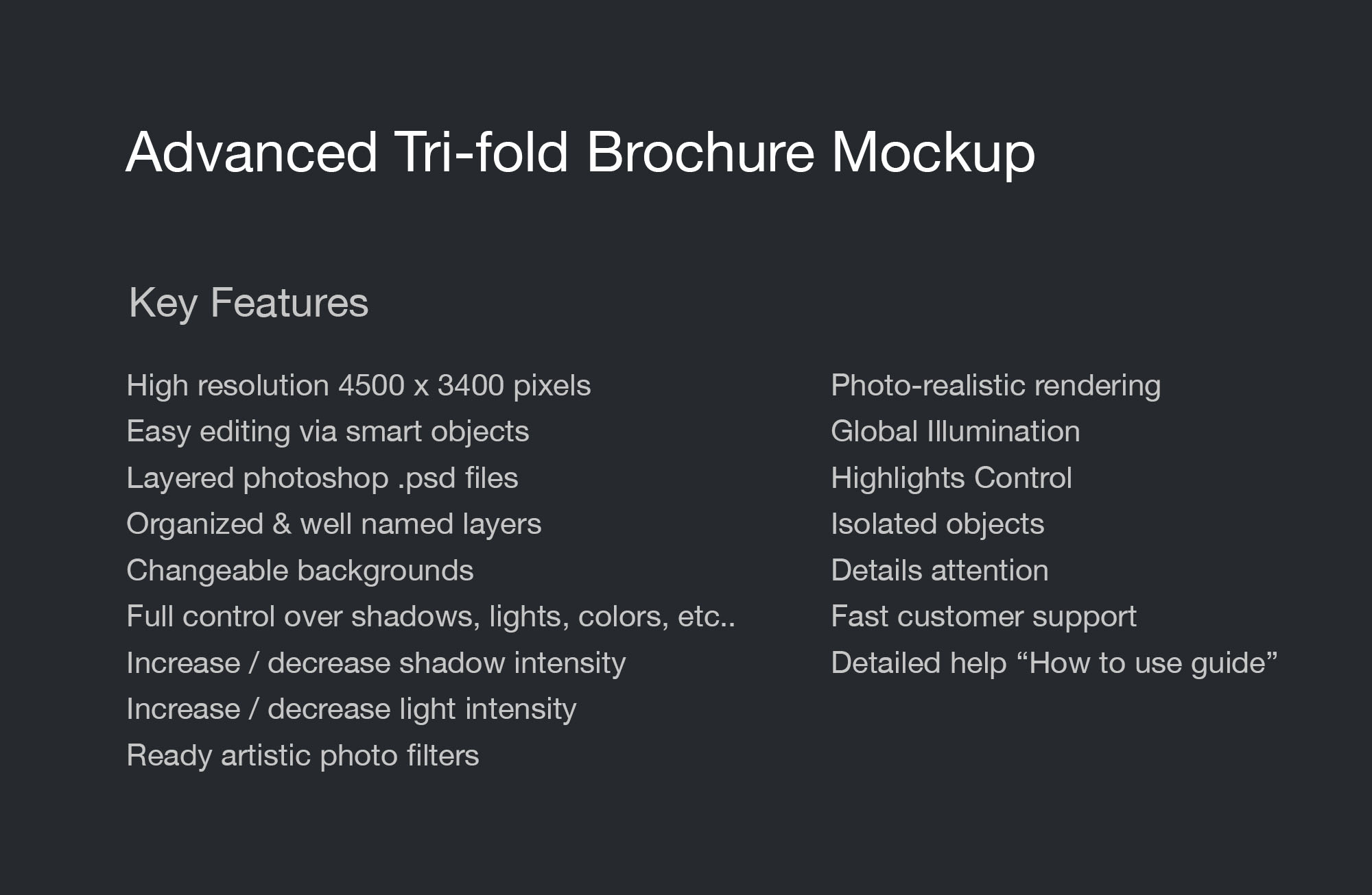 多角度三折页宣传单设计效果图样机 Free Advanced Trifold Brochure Mockup – 7 Angles插图(1)