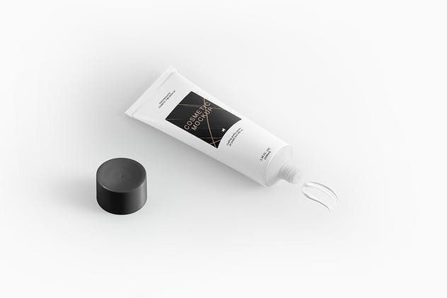 美容化妆品软管包装样机 Cosmetic Tube Packaging Mockup插图(3)