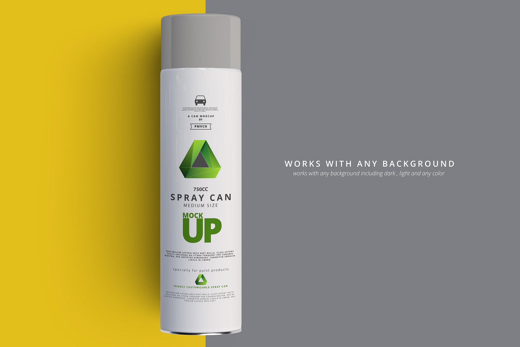 大尺寸的喷雾罐展示样机 Spray Can Mockup – Large Size [psd]插图(8)