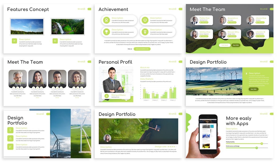 能源与环境主题PPT幻灯片模板 Windigo – Energy & Environment Powerpoint Template插图(2)