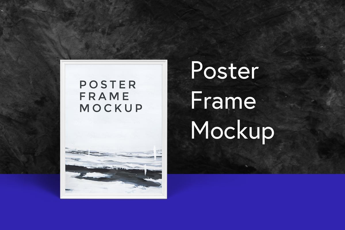 创意海报设计预览相框样机模板 Poster Frame Mockup插图